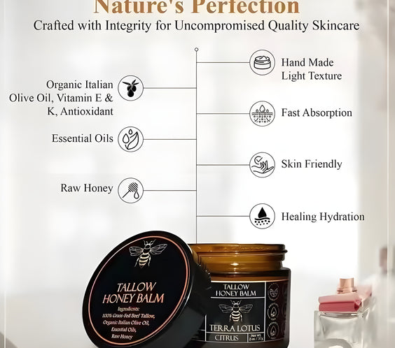 Natürliches Tallow Balsam mit Honig